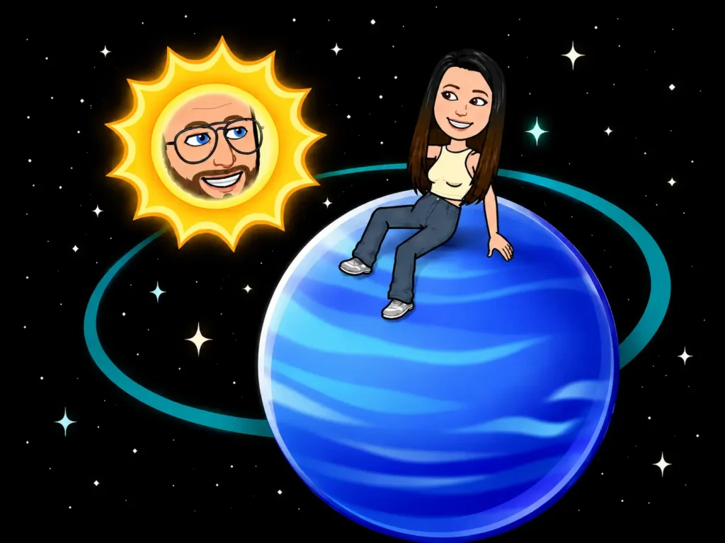 Blue planet Neptune Snapchat badge