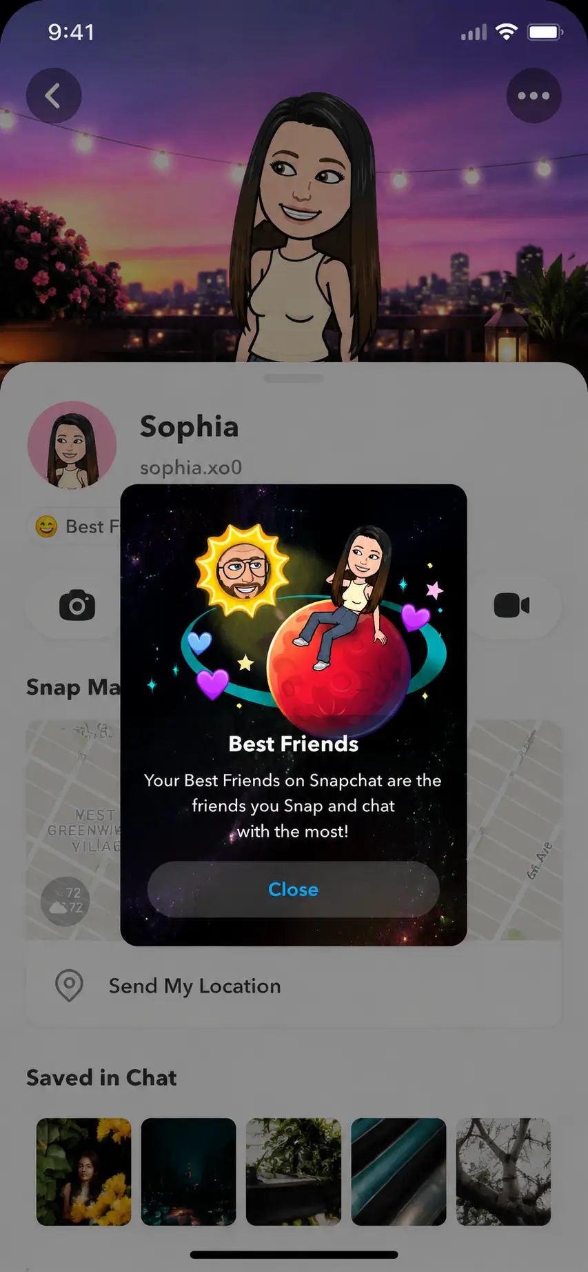 How to find red planet on Snapchat: tap friend profile, look for gold ring badge, tap to reveal Mars planet position