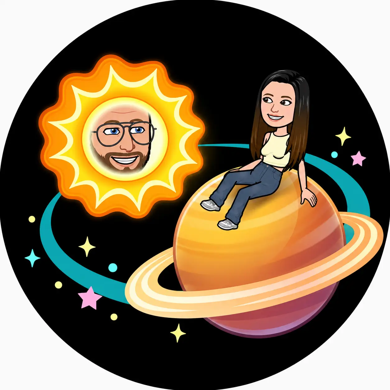 Saturn Snapchat planet badge rings stars #6 best friend