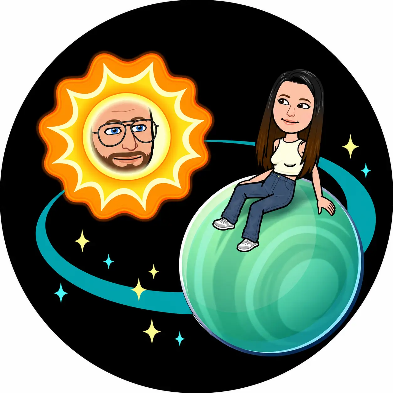 Uranus green Snapchat planet badge stars #7 best friend
